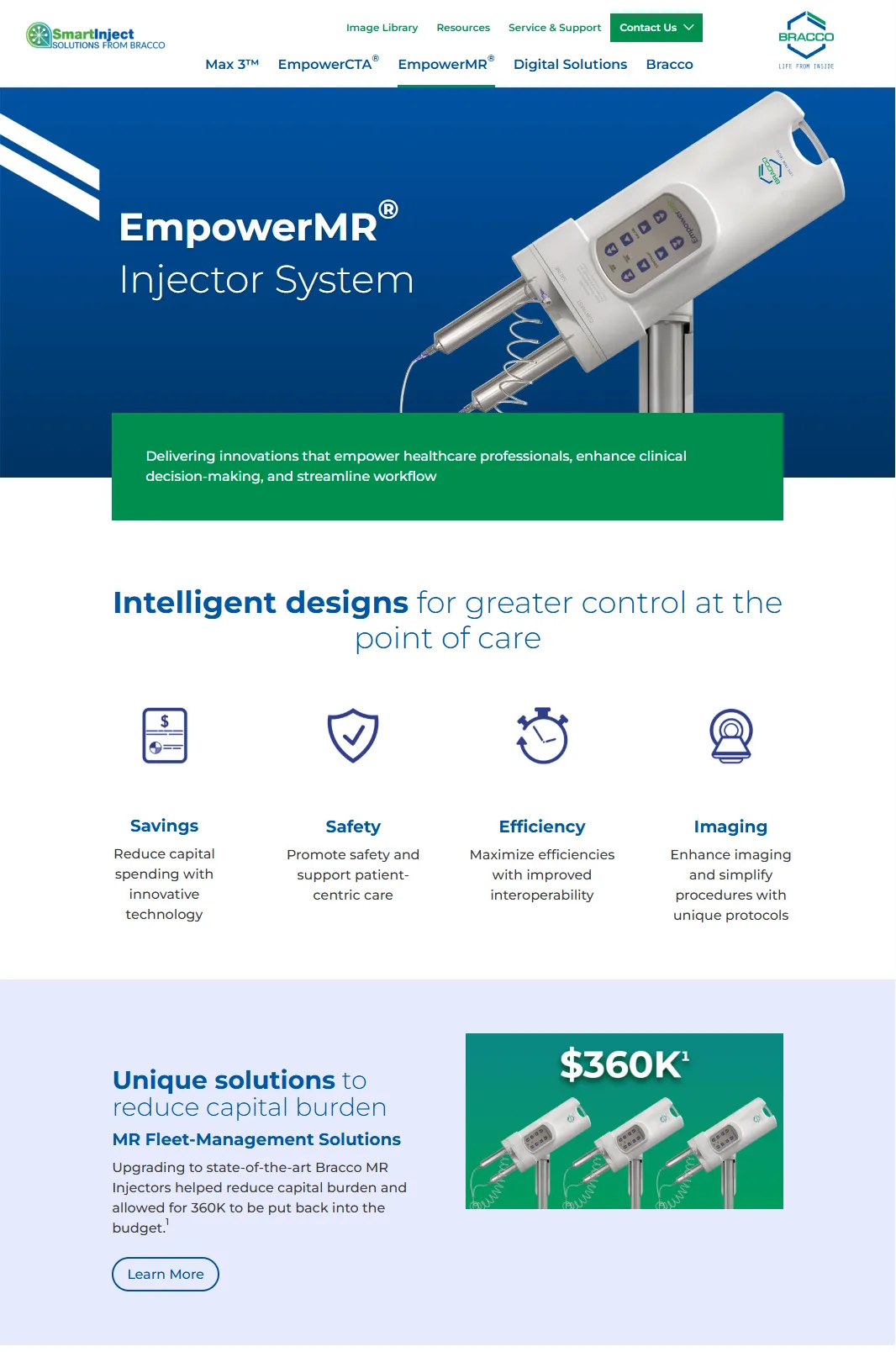 EmpowerMR Injector System product page design