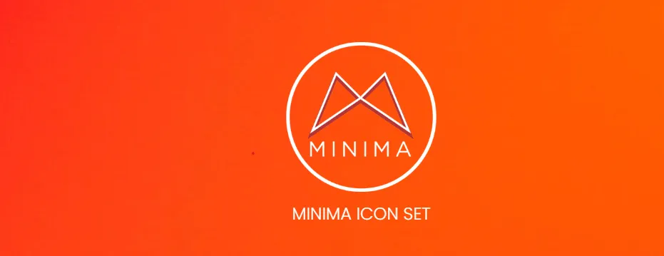Minima icon set, a minimal line icon system