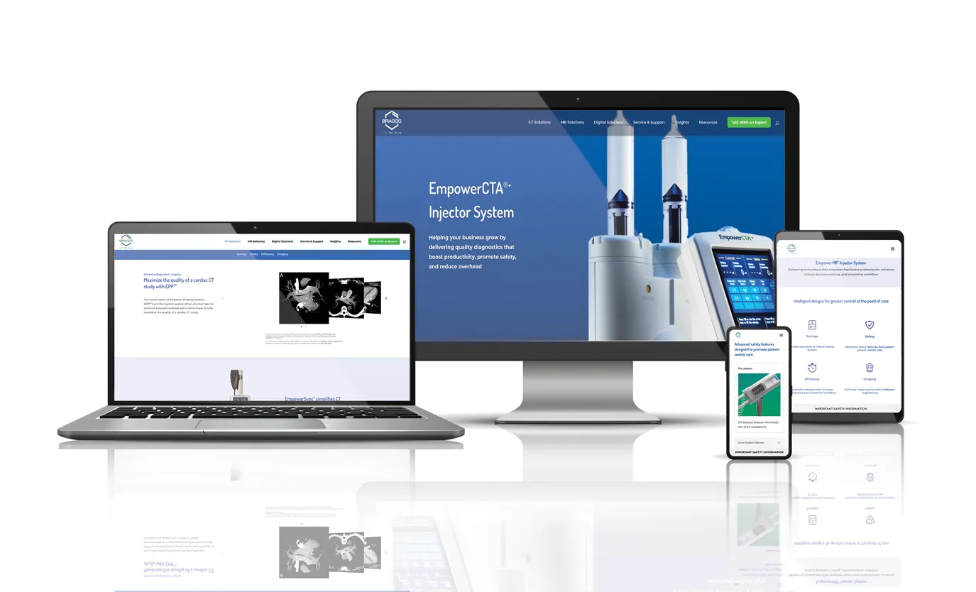 SmartInject site responsive layouts across desktop, tablet, and mobile