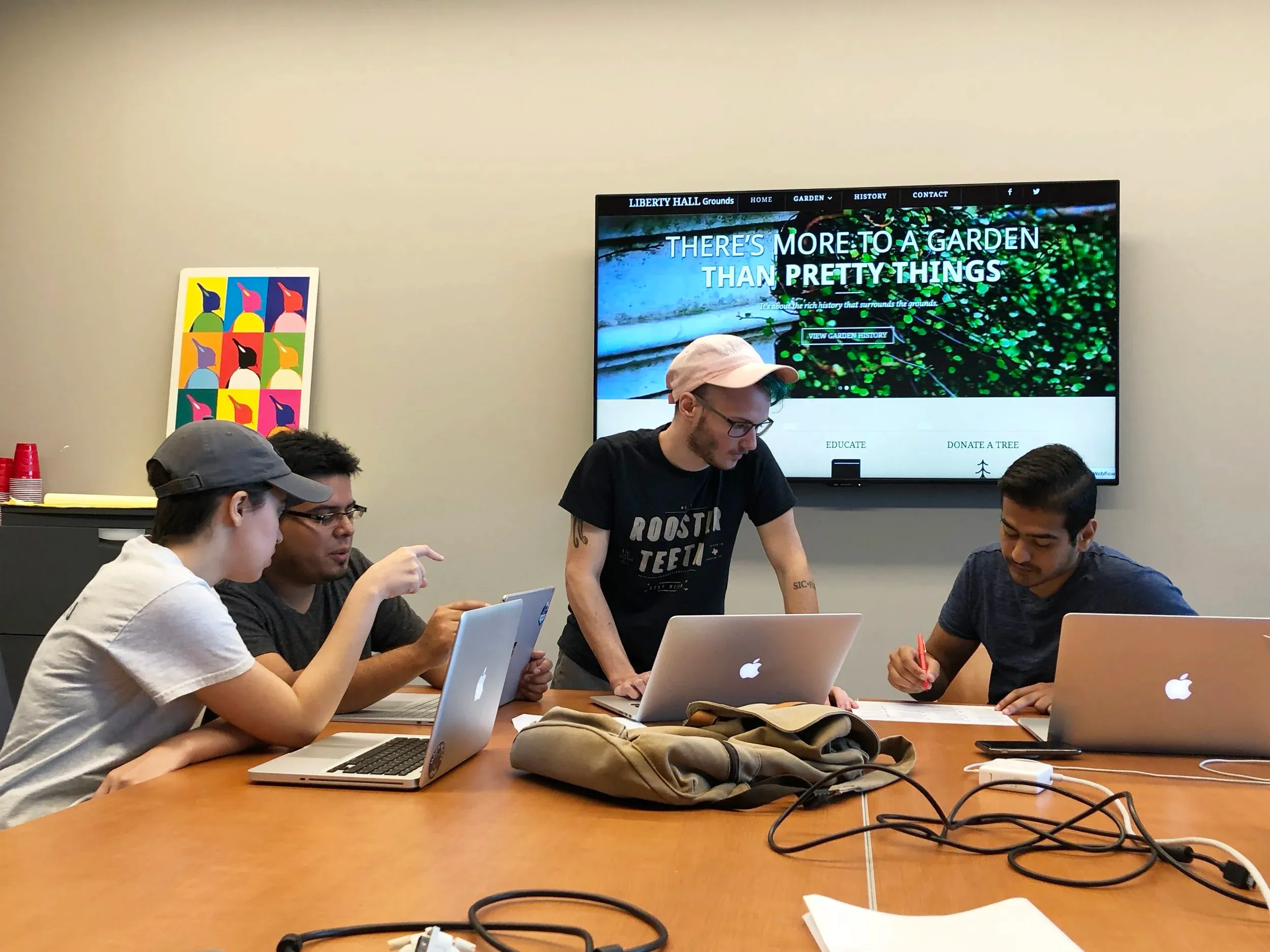 The multi-disciplinary student team building the Liberty Hall Grounds website